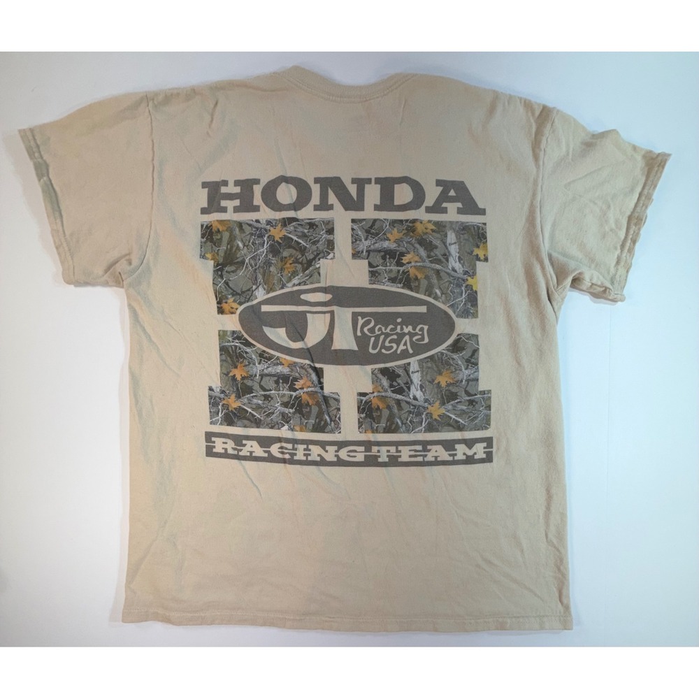 JT Racing USA Honda Racing Team Camo Graphic T-Shirt Tan Mens Large L Motocross